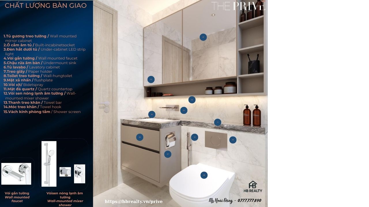 Chi Tiết Nội Thất Bàn Giao Căn Hộ Chung Cư The Privé Quận 2 Từ Đất Xanh