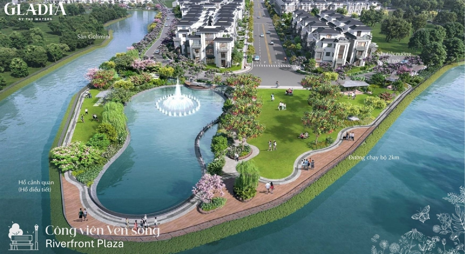 Công Viên Ven Sông Gladia by the Waters | Tiện Ích BBQ, Sân Golf