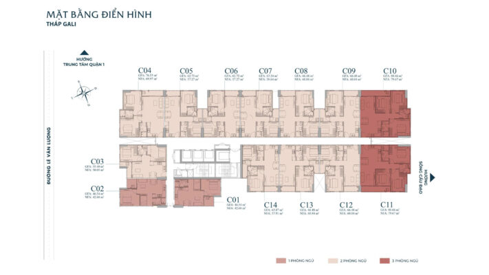 Mặt bằng tháp Mika Khải Hoàn Prime Nhà Bè