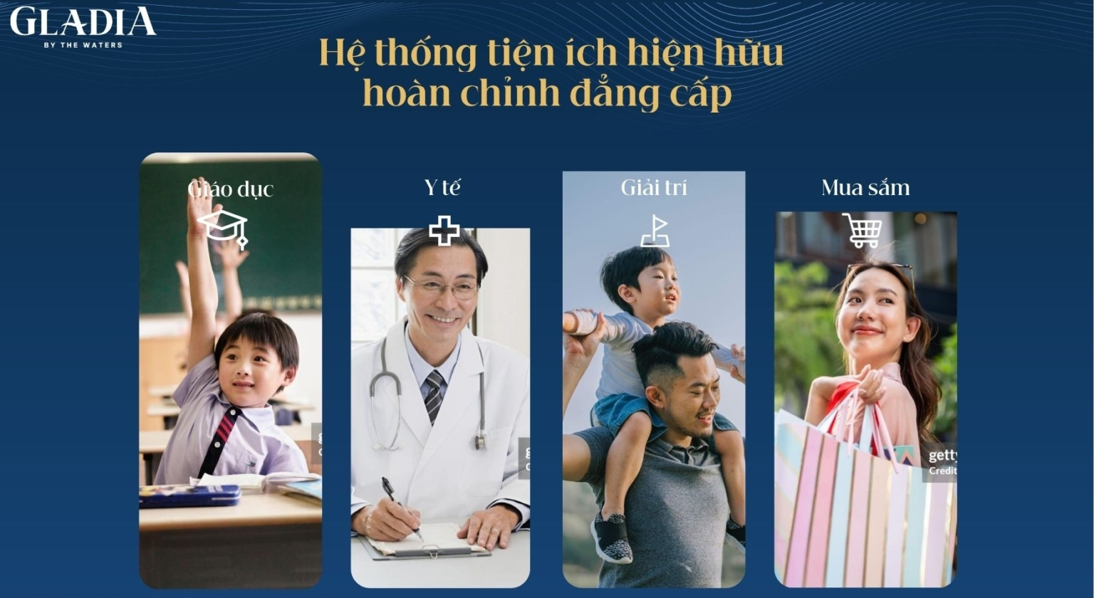 Tiện Ích Ngoại Khu Gladia by the Waters | Trường Quốc Tế, Bệnh Viện